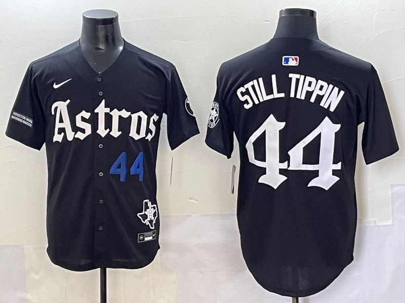 Men 2025 Houston Astros #44 Still Tippin Black Five generations Joint Name Nike MLB Jersey style 4